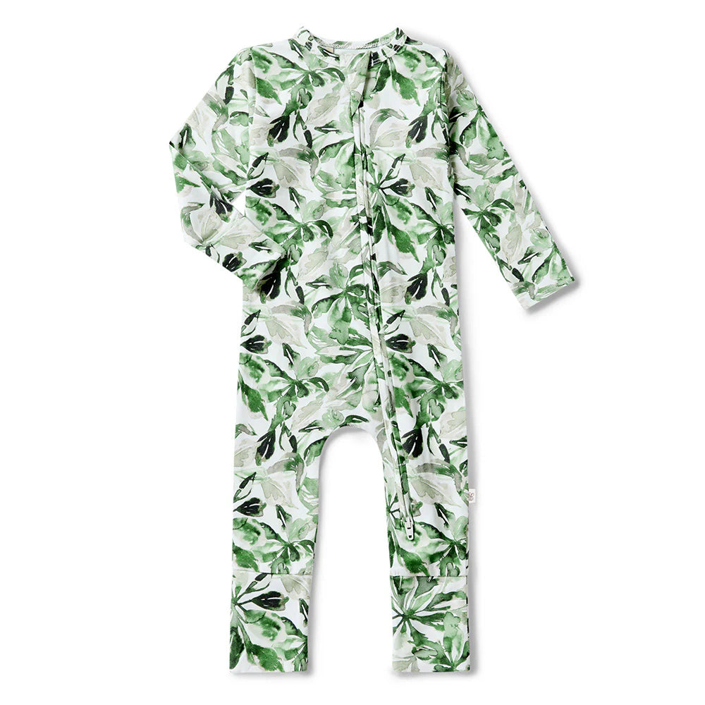 Organic Snugglesuit Convertible Romper | Evergreen