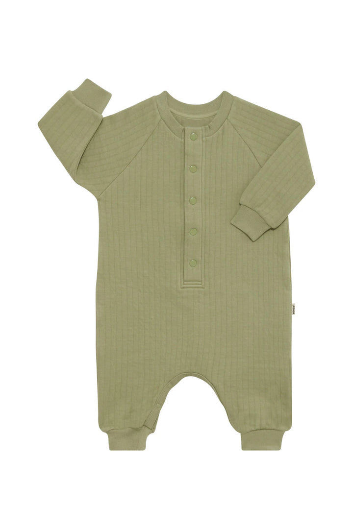 Quilted Coverall | Moss Mood