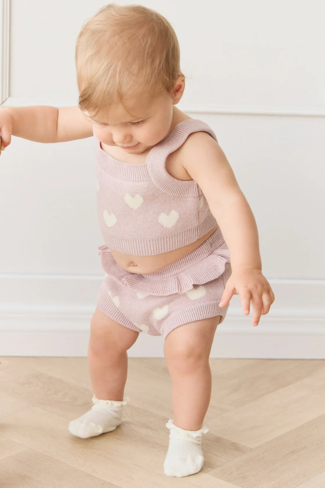 Molly Top | Heart Jacquard Ballerina Marle