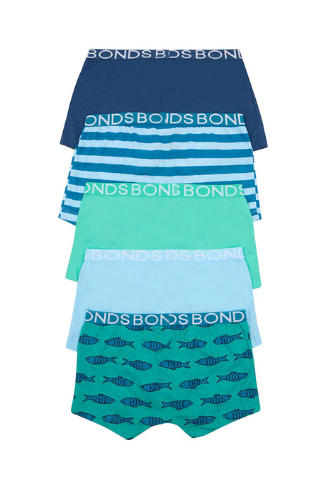 Boys Trunk 5 Pack | Multi Green