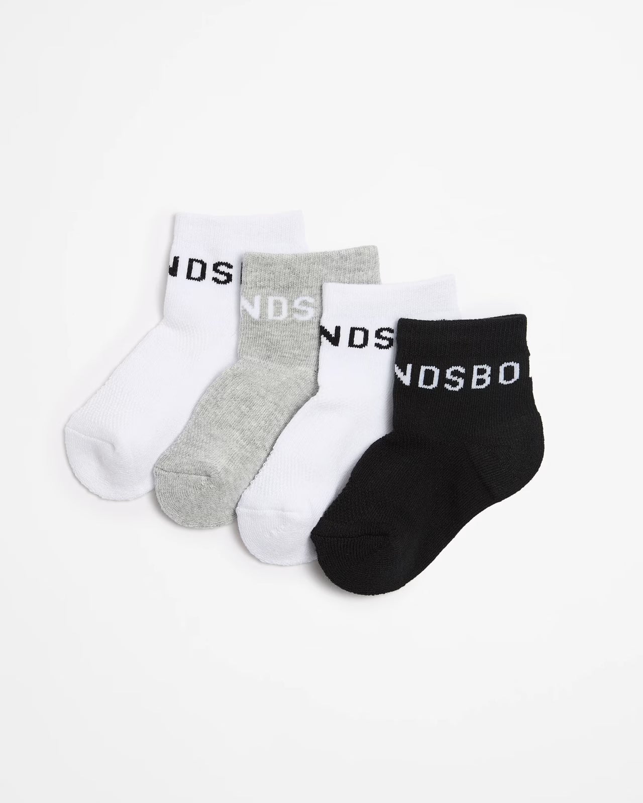 Baby Active 1/4 Crew Socks 4 Pack | Multi