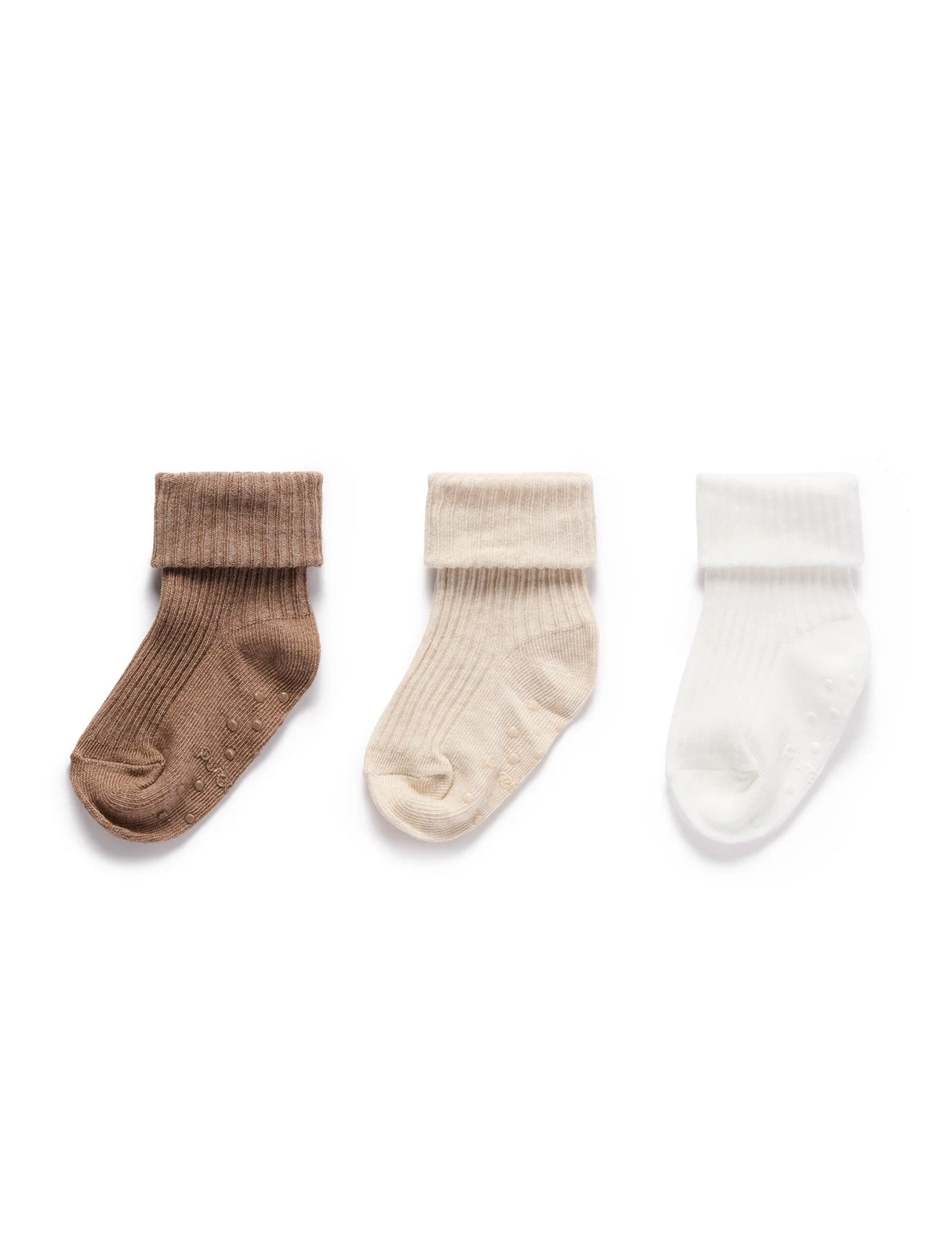 3 Pack Rib Socks l Wheat Pack