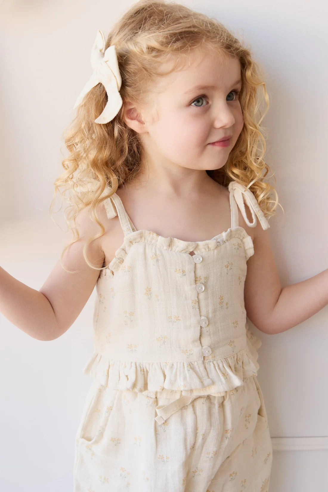 Organic Cotton Muslin Mirabel Top | Pauline Chamomile