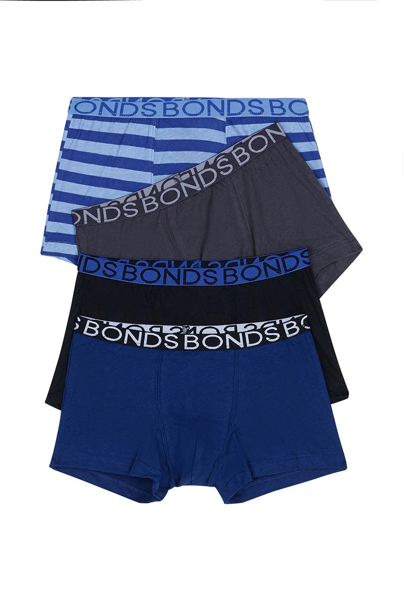 Boys Trunk 4 Pack | Blue Stripe