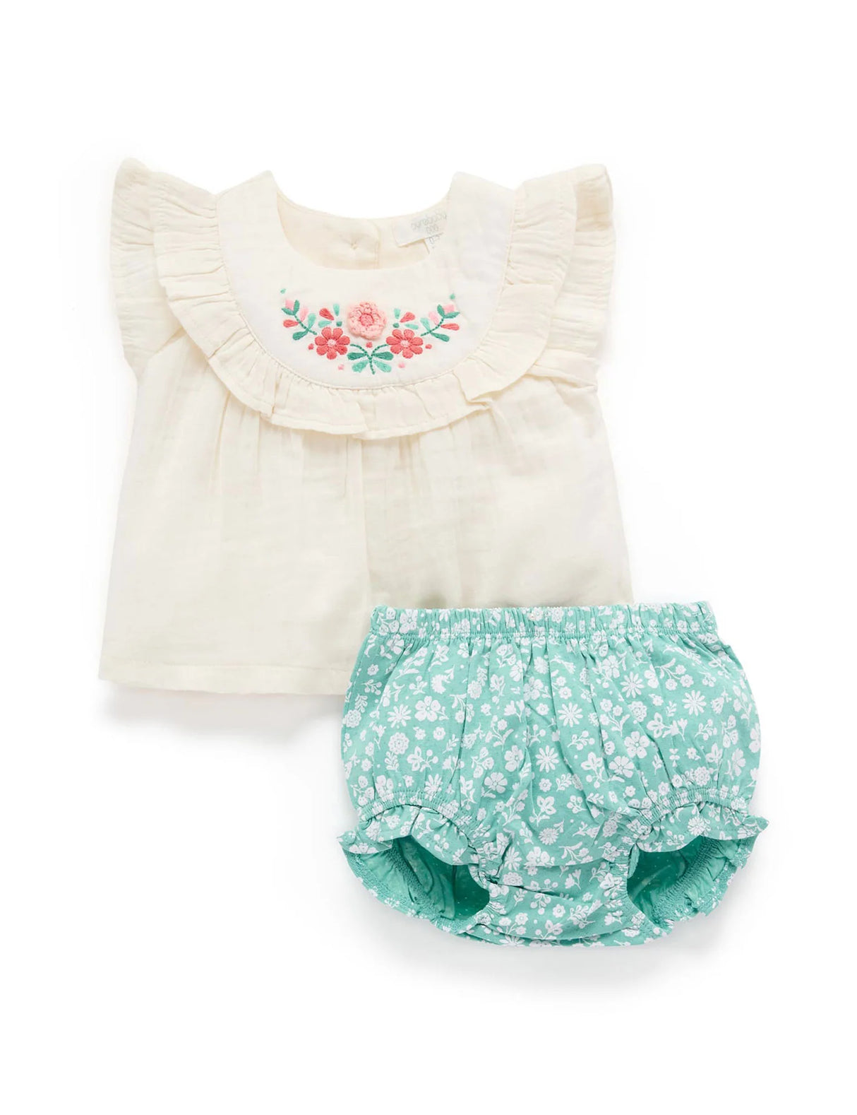 Embroidered Bloomer Set l Silhouette Print