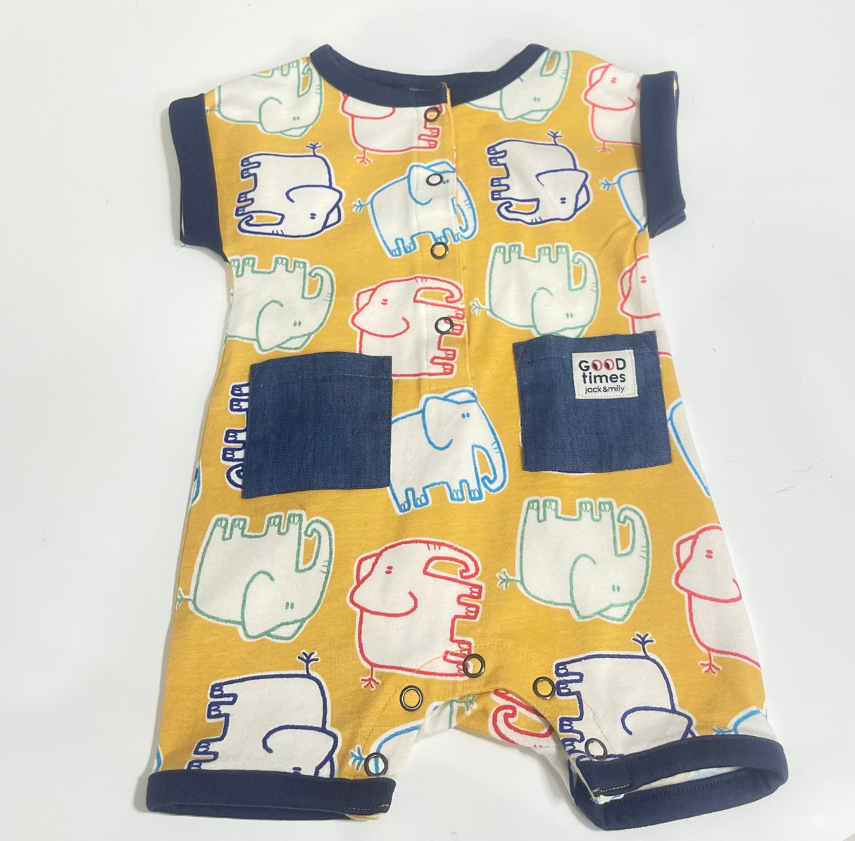 Knit Romper | Elephant