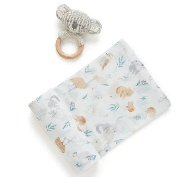 Wrap & Rattle Hamper | Eucalyptus Friends Pack