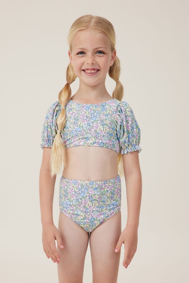 Paige Puff Sleeve Bikini | Vanilla / Middleton Floral