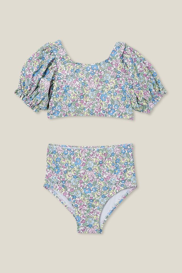 Paige Puff Sleeve Bikini | Vanilla / Middleton Floral