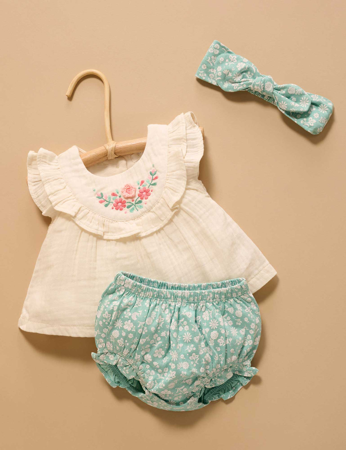 Embroidered Bloomer Set l Silhouette Print