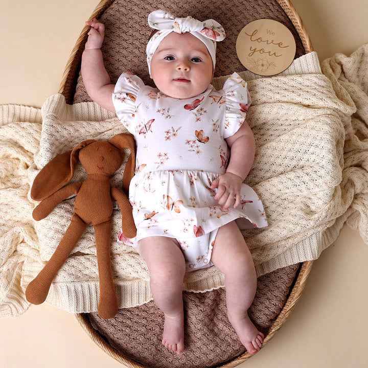 Short Sleeve Organic Dress | Butterfly