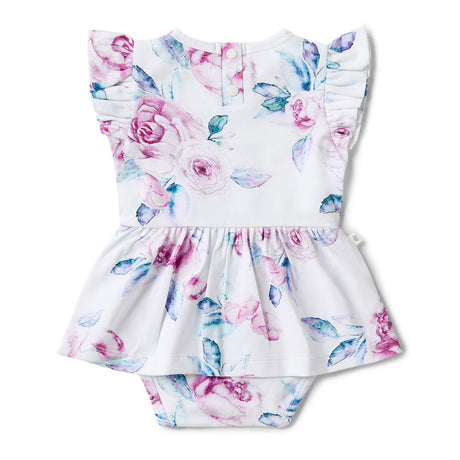 Short Sleeve Organic Dress | Lilac Skies