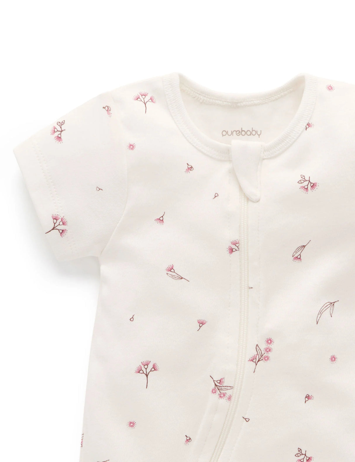 Short Sleeve Zip Growsuit | Blossom