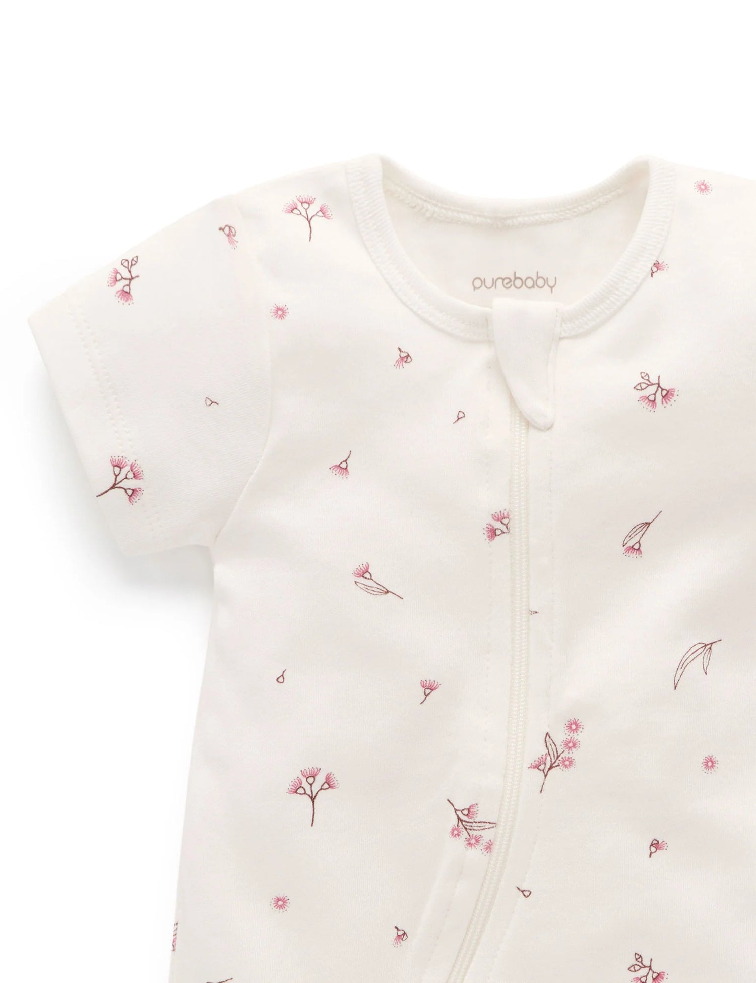 Short Sleeve Zip Growsuit | Blossom