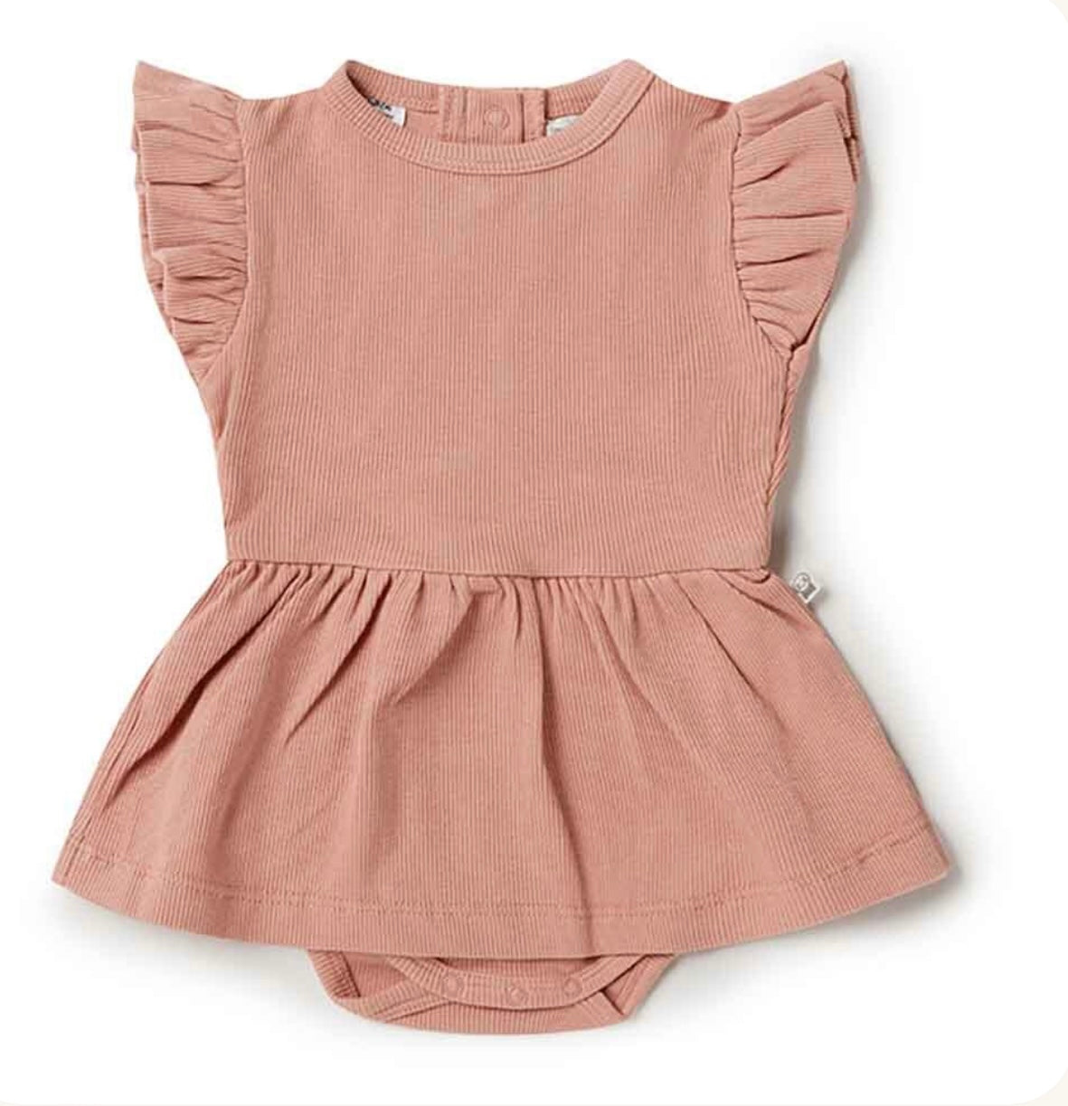 Short Sleeve Organic Dress | Rose