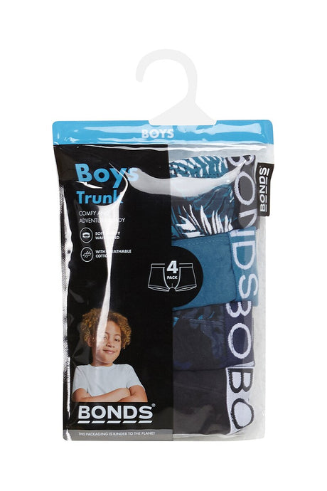 Boys Trunk 4 Pack | Multi Blue