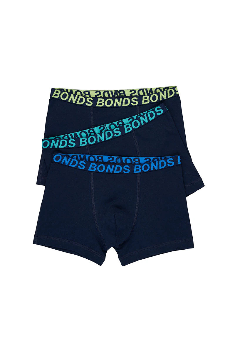 Boys Trunk Sport 3 Pack | Navy