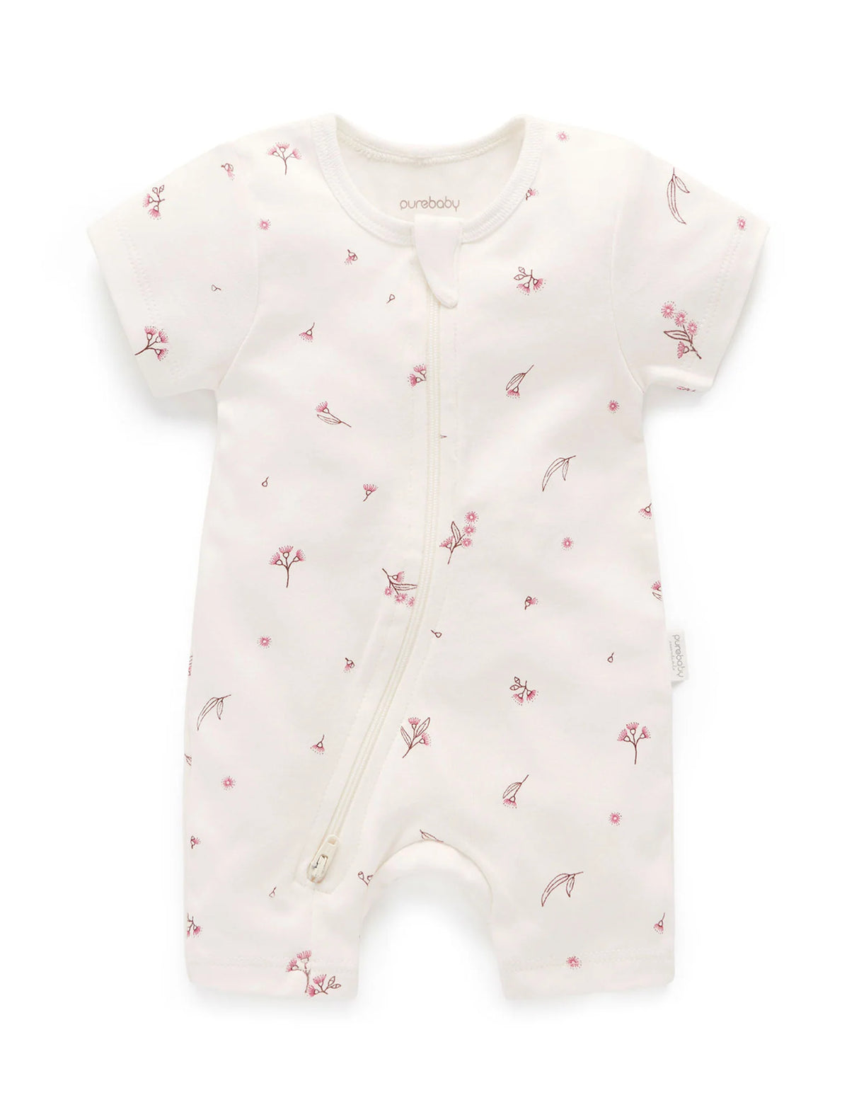 Short Sleeve Zip Growsuit | Blossom