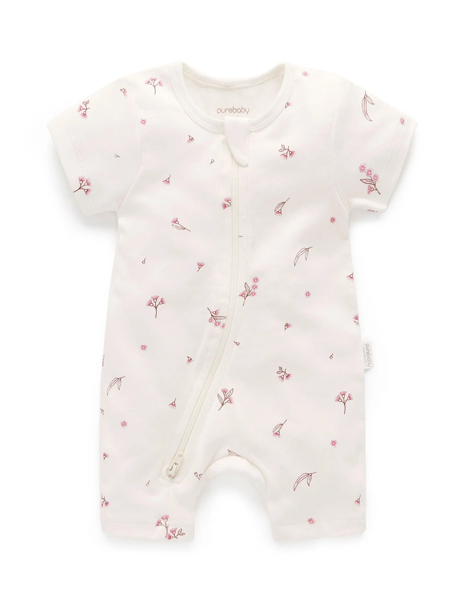 Short Sleeve Zip Growsuit | Blossom