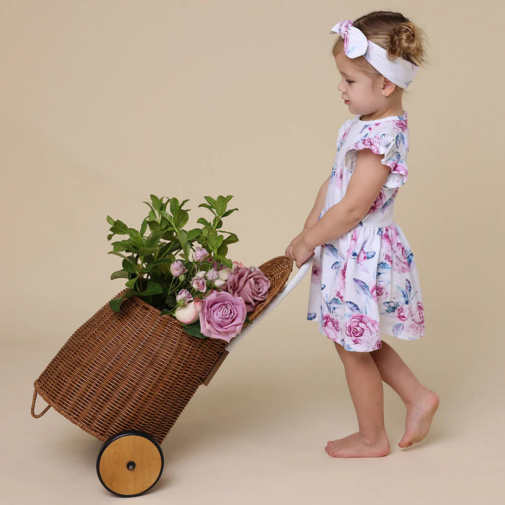Short Sleeve Organic Dress | Lilac Skies