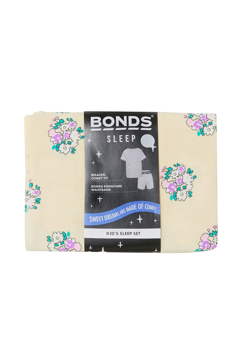 Kids Tee Sleep Set | Cream Bloom