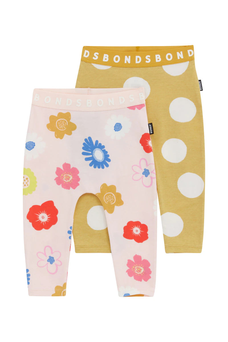 Roomies 2 Pack Legging | Floral Print / Spot