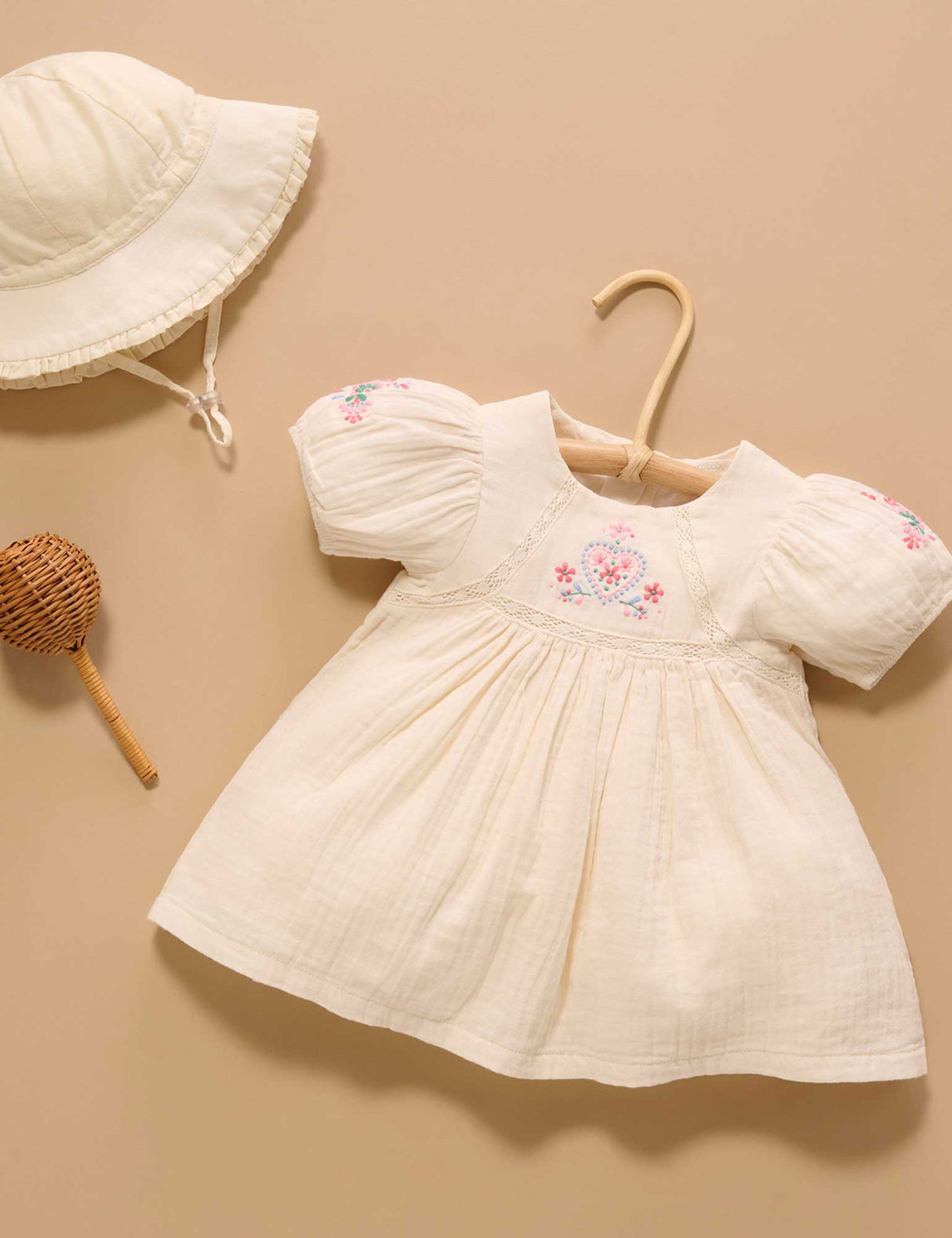 Embroidered Dress l Cloud