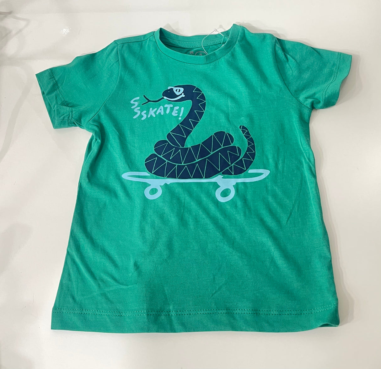 Kids Snake Print Tee | Green