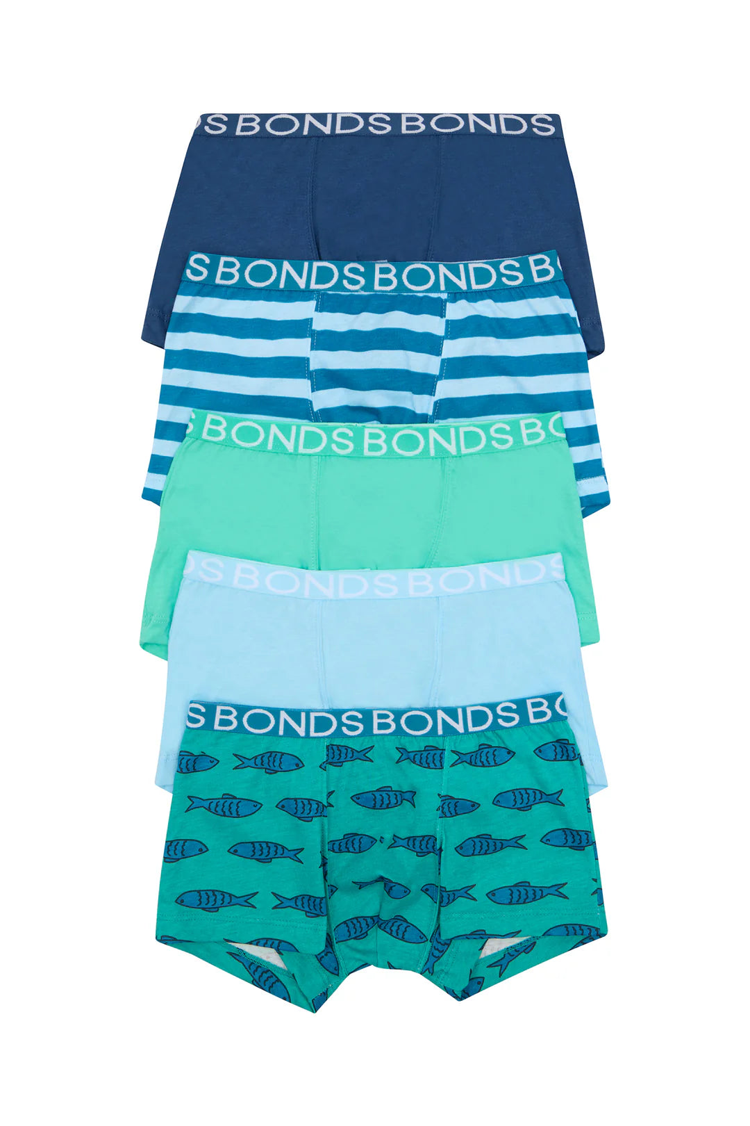 Boys Trunk 5 Pack | Multi Green