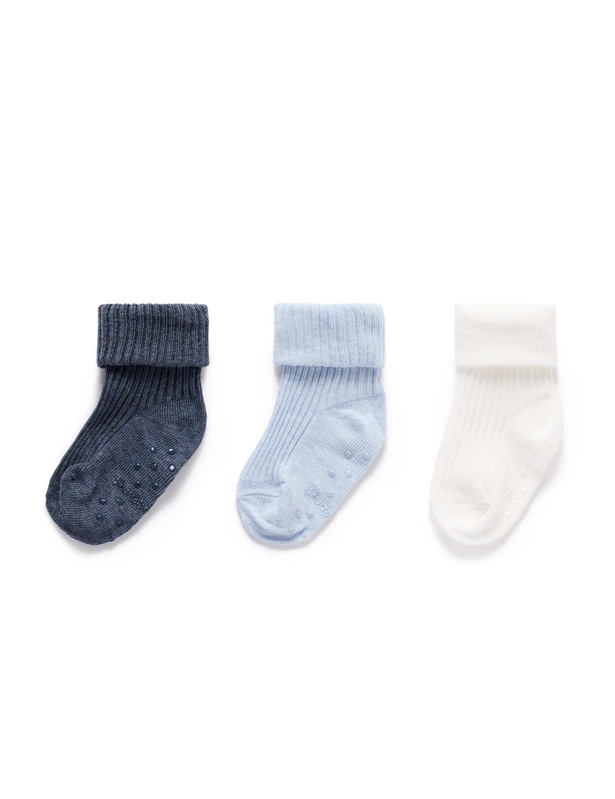 3 Pack Rib Socks l Blue Pack