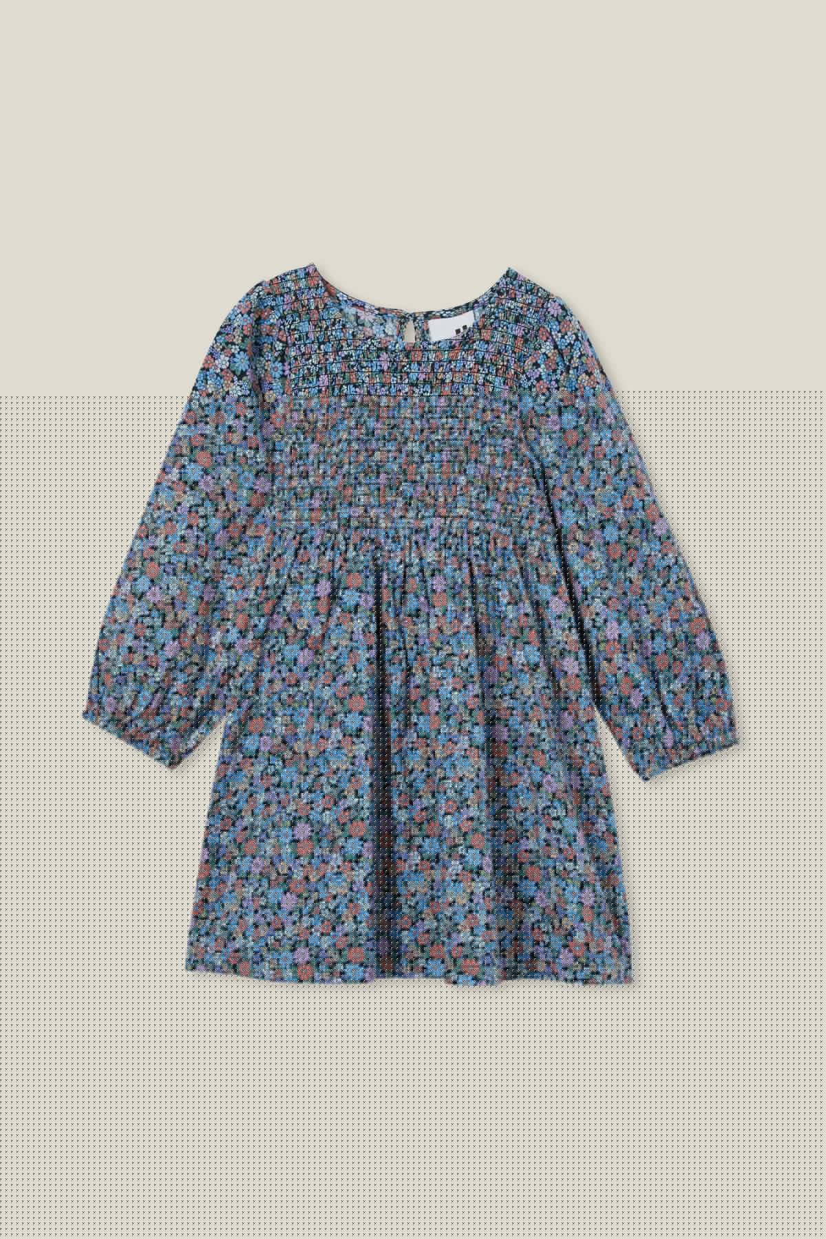 Riley Shirred Dress | Phantom / Blair Ditsy