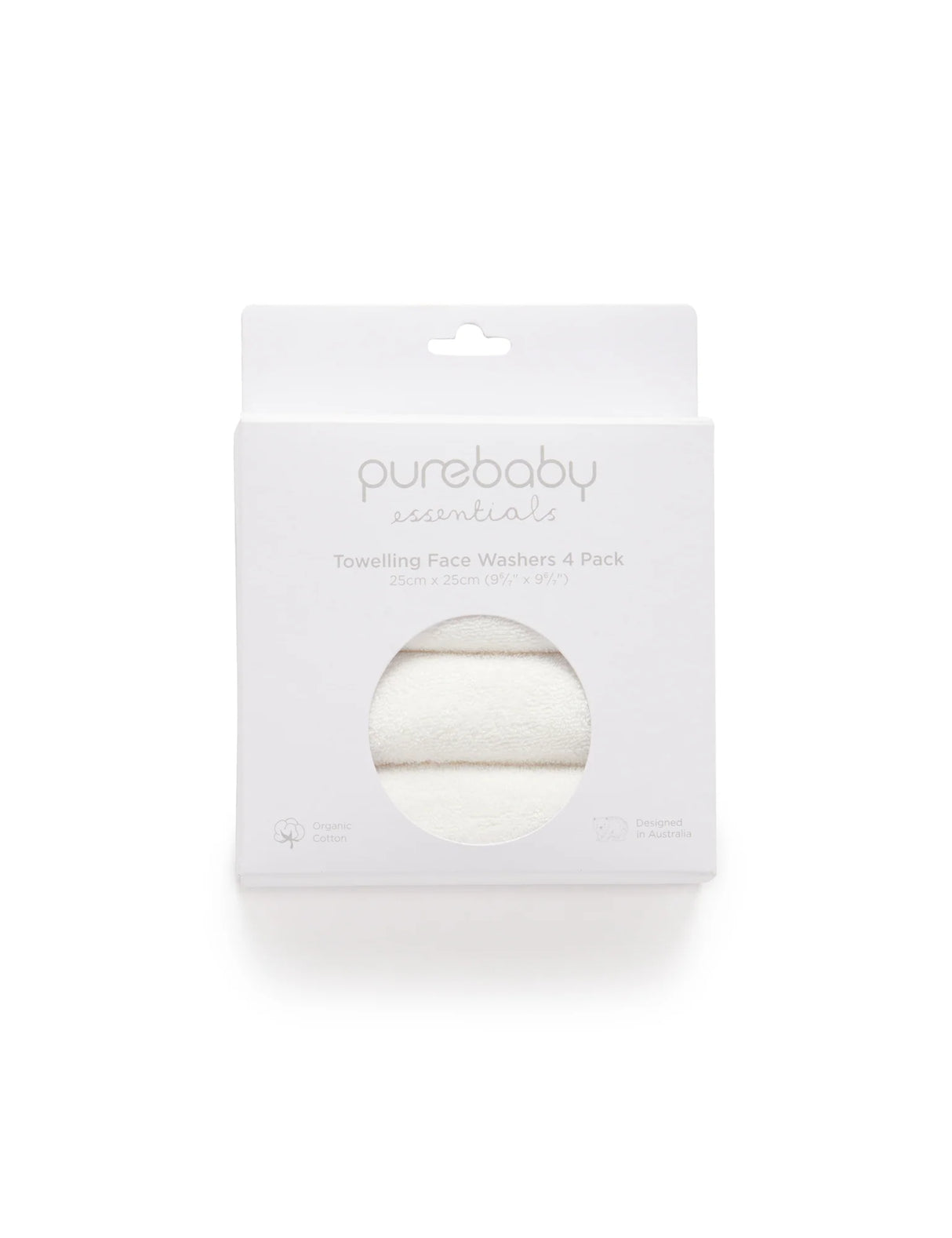 4 Pack Towelling Face Washers l Vanilla