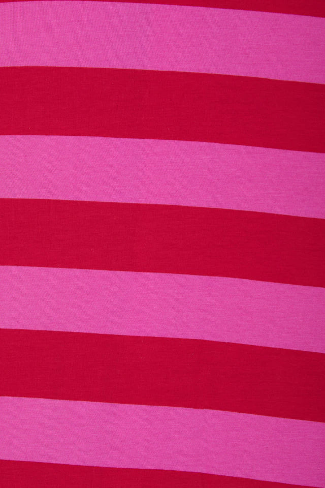 Zip Wondersuit | Horizontal Rugby Stripes Red