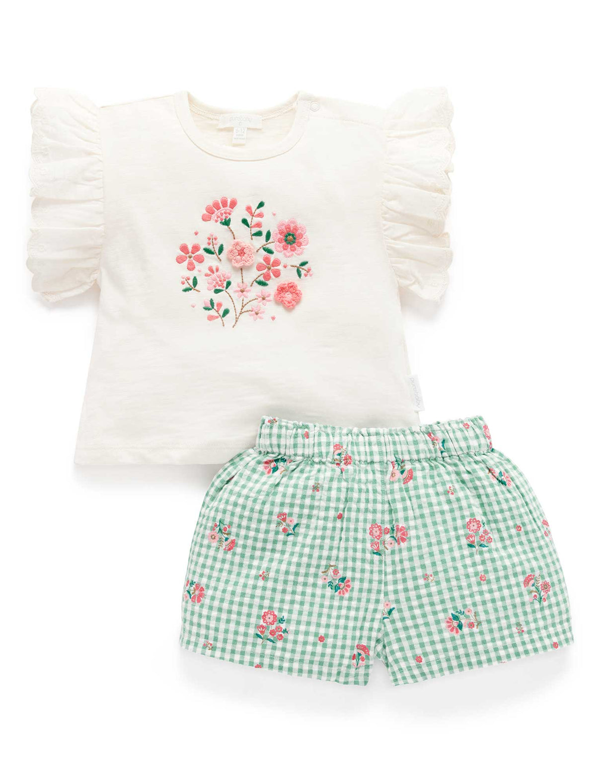 Gingham Floral Set l Frida Print