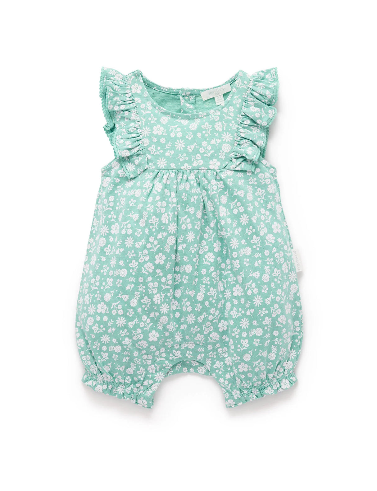 Ruffle Shortie Growsuit l Silhouette Print