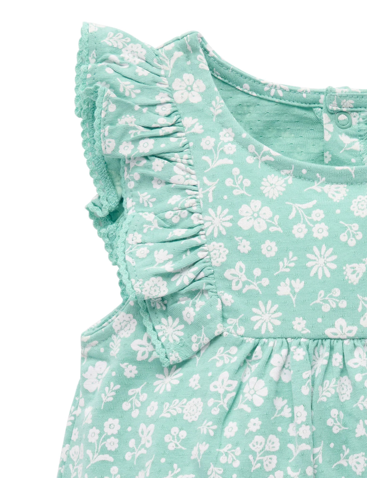 Ruffle Shortie Growsuit l Silhouette Print