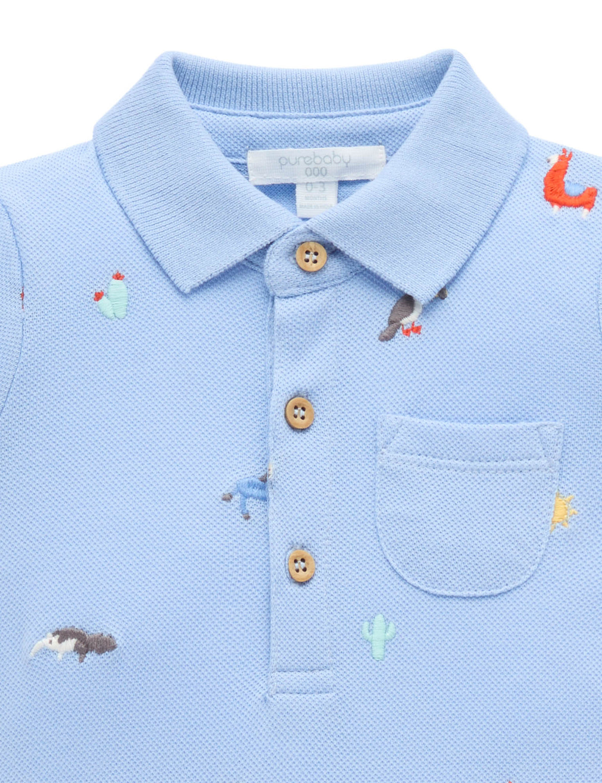 Polo Growsuit l Animal Fiesta Broderie