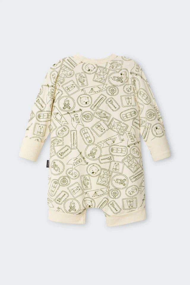 Wonderfrsh L/S Romper | Camp Bonds Outline Levitating