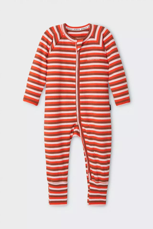 Wide Needle Rib Zippy | Triple Stripe Wide Needle Rib & Suga