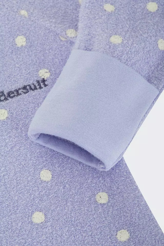Poodlette Zip Wondersuit | Ditsy Dot Purple