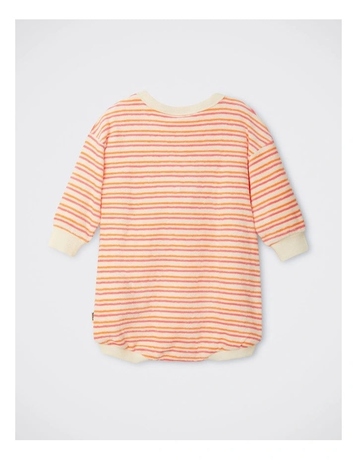 Baby Terry Slouchy Suit | Candy Stripe