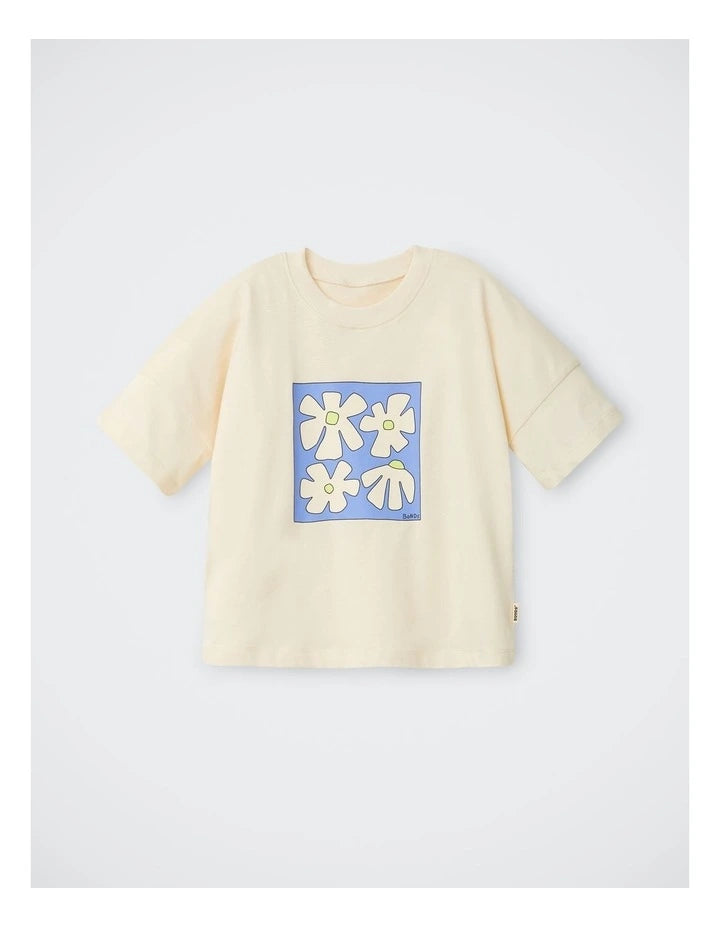 Ringer Tee | Flower Grid
