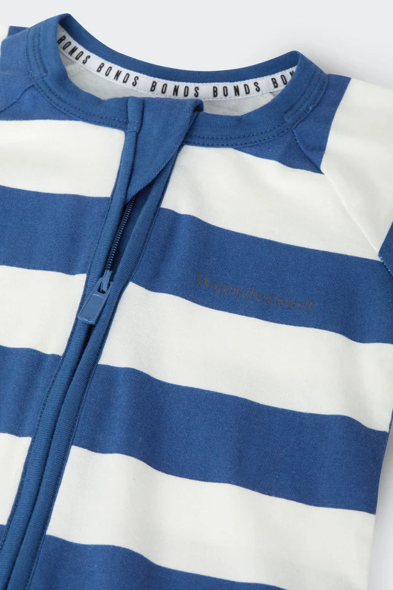 Zip Wondersuit | Moonlit Sky & Marscapone Stripe