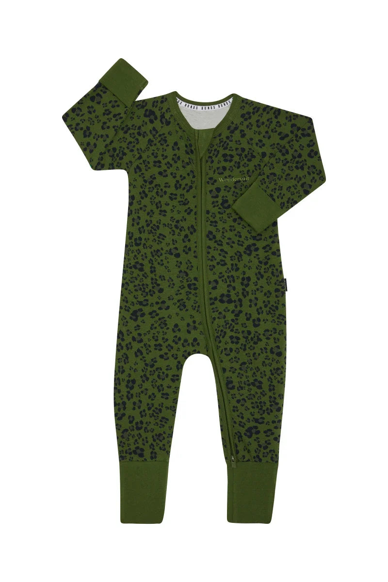 Zip Wondersuit | Leopard Luxe khaki