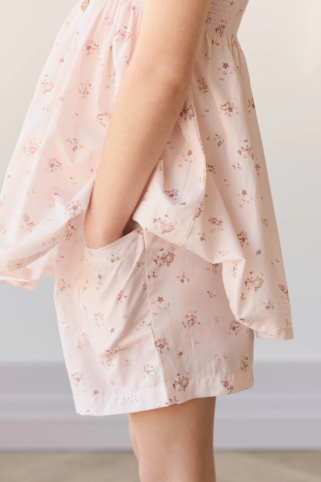 Organic Cotton Emelia Short | Petite Fleur Soft Peony