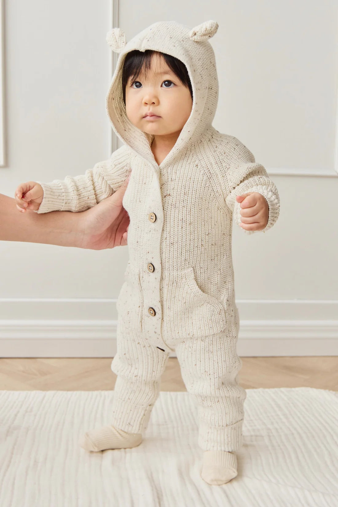 Bear Knit Onepiece | Pistachio Fleck