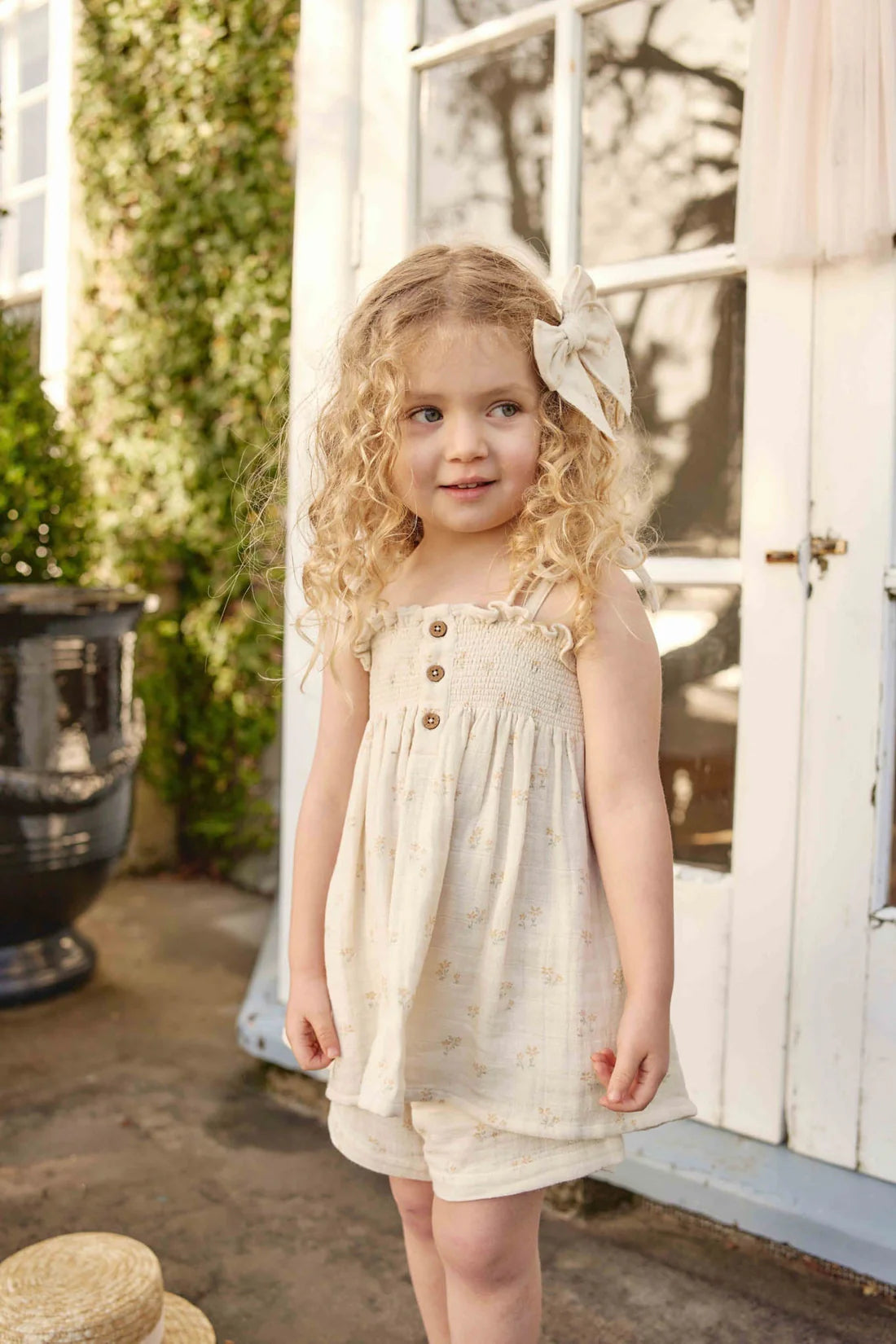 Organic Cotton Muslin Ellie Top | Pauline Chamomile
