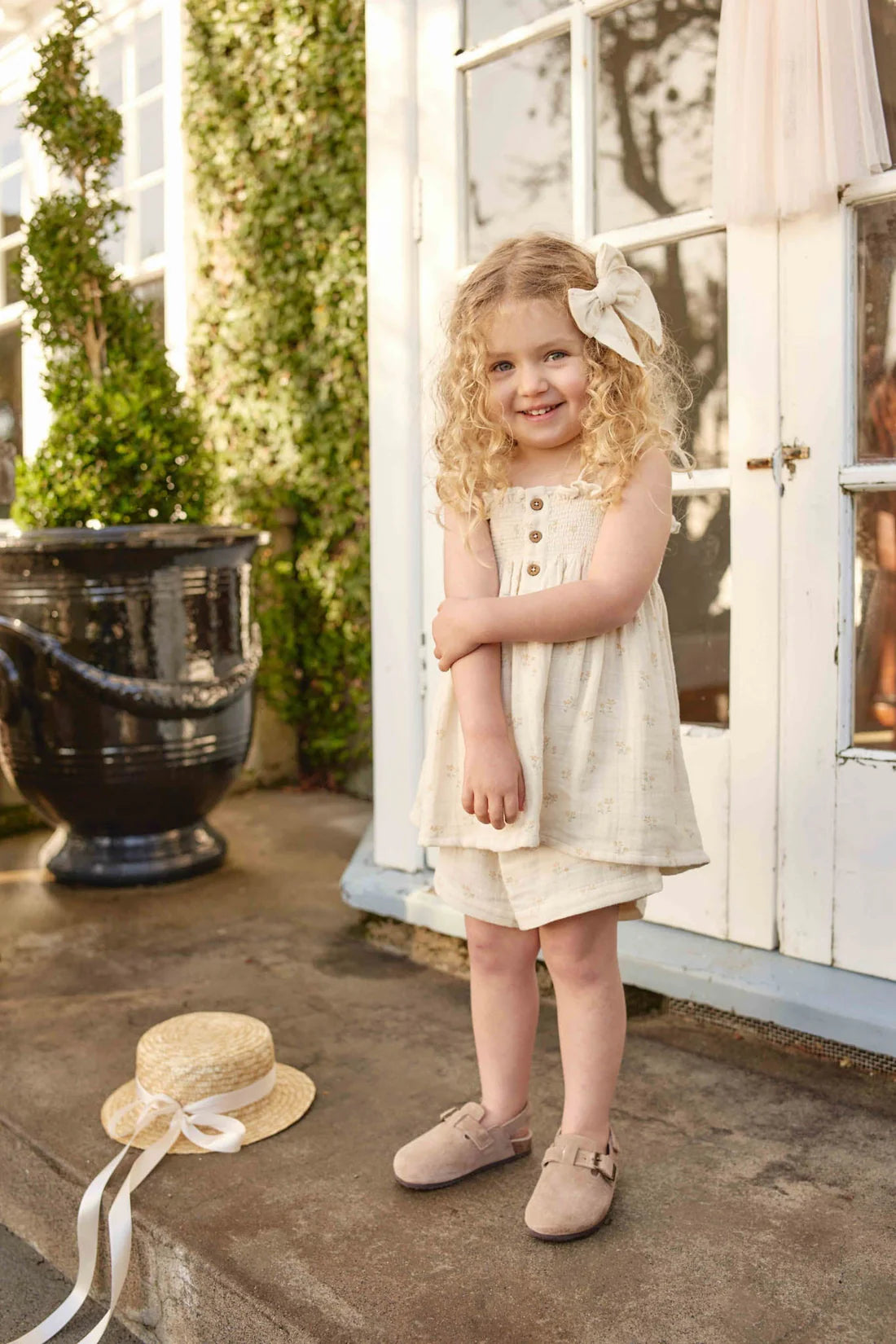 Organic Cotton Muslin Elodie Short | Pauline Chamomile