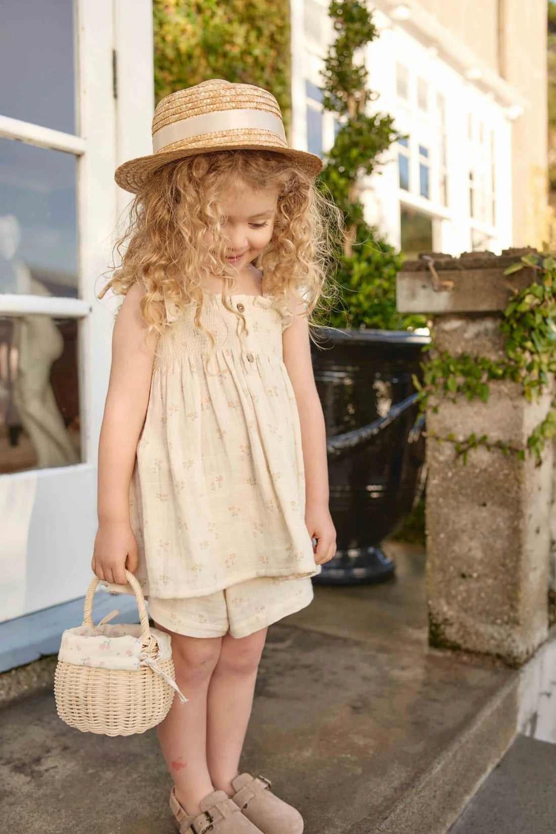 Organic Cotton Muslin Elodie Short | Pauline Chamomile