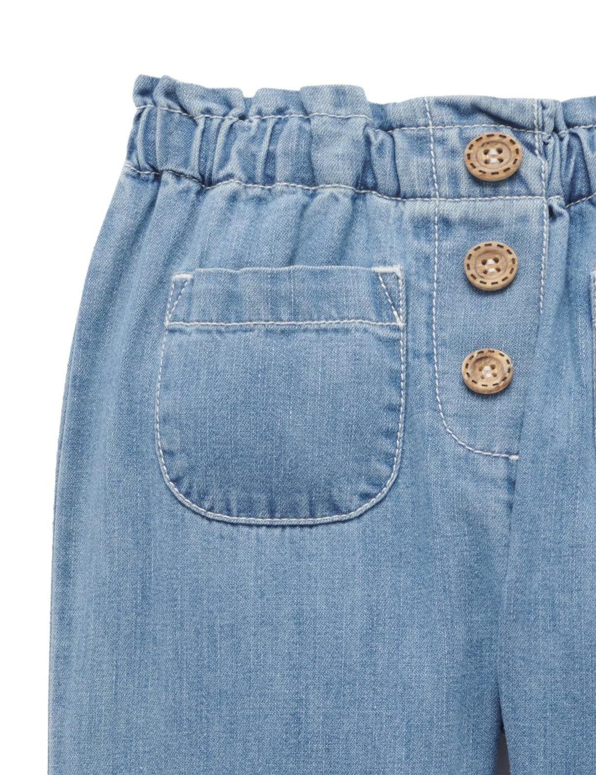 Relaxed Chambray Pants | Faded Denim